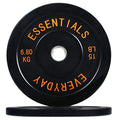 BalanceFrom Color Coded Olympic Bumper Plate Weight Plate with Steel Hub - style: 15lbs Pair, Black