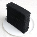 Cotton Sweatband Headbands,Pack of 12,Elastic Stretchy Sport Terry Cloth Sweat Bands,Yoga Workout Fitness Exercise Basketball Headband - color: 12pcs x black cotton sweatband headbands