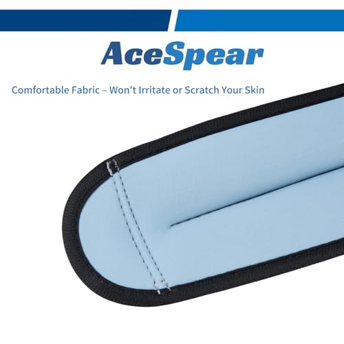 AceSpear Ankle Weights Sets for Men Women Kids 1lb 2lb 3lb 4lb 5lb Leg Weights Arm Wrist Weights Gym for Foot Exercise Training Workout Walking Jogging Yoga - color: Blue, size: 1 lb x 2