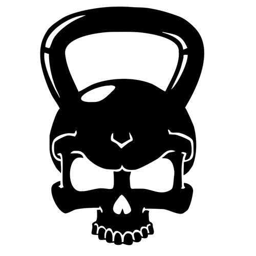 SKULL KETTLEBELL VINYL STICKER