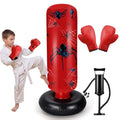 Shappy Inflatable Punching Bag Larger 62.99 Inch Spider Stable Boxing Bag Set with Gloves and Pump for Practicing Karate Taekwondo