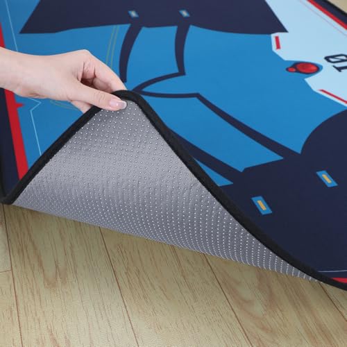 Non-Slip Floor Chair Mat 35"×47" for Evangelion Shinji Ikari Plugsuit Inspired Design - color: Shinji Ikari Plugsuit