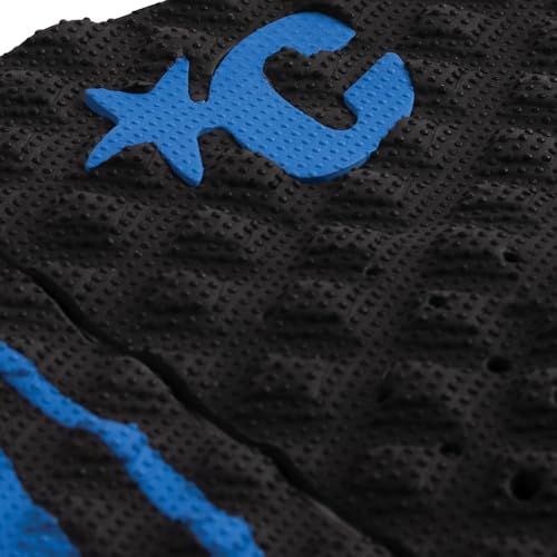 Creatures of Leisure Ethane Ewing Lite Pin Tail Ecopure Traction Pad, EcoPure Organic Additive, 8mm Teardrop Wide Arch Bar - color: Black Cobalt Flames