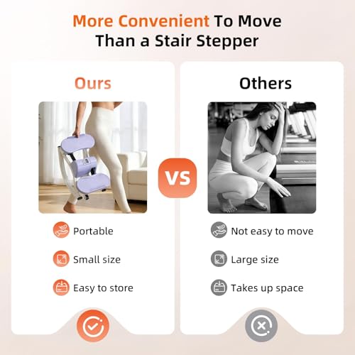 Rock Fitness Stepper, Portable Step Rocker Side to Side at Home, Aerobic Workout Machine Fitness Equipment Suitable for Apartment and Dormitory - color: Purple