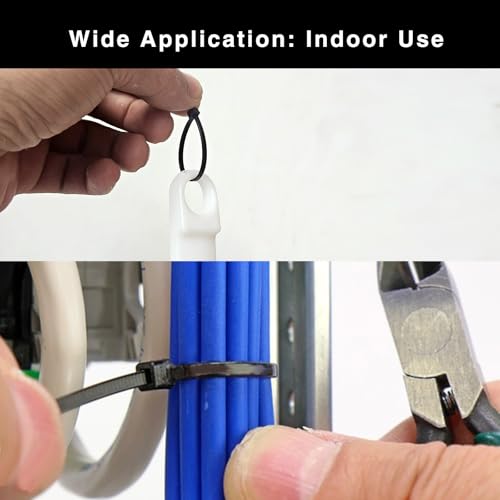 Cable Zip Ties, 250PCS Multi-Purpose Nylon Zip Ties, 4 Inch Self Locking Cable Ties,Self-Locking Wire Ties used for home, garden, garage,indoor and outdoor.Black Cable Ties - color: Black, size: 4"(250 Pack) 18 Lb
