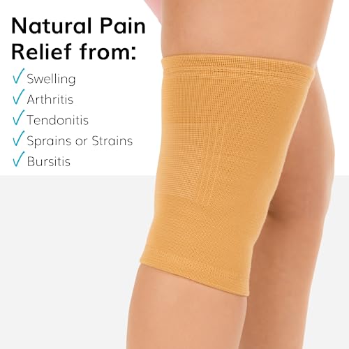 BraceAbility Elastic Slip-on Knee Sleeve | Flexible Fabric Knee Pain Compression Bandage for Stretchy, Lightweight & Comfortable Support - size: X-Large