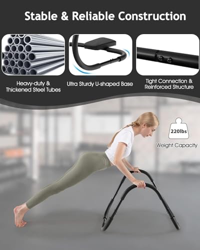 Crunches Ab Equipment, Ab Crunch Roller, Sit-Up Assistant Device, Ab Workout Machines for Home Exercise, Core Strength, Black