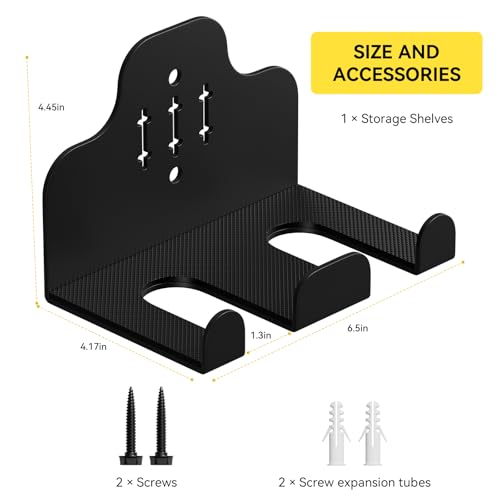 JNIHEEP Barbell Wall Holder,Olympic Hanger,Garage Gym Bar Wall Rack,Vertical Barbell Mount Rack,Space Saving Commercial or Home Gym Accessory,Holds Under 33mm Bar Size(Black) - color: Black 2 hooks