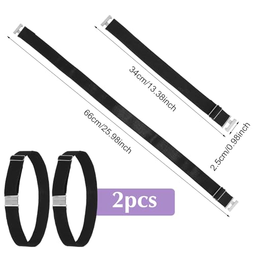 Giantree 2Pcs Women's Thigh Garter Belt, Adjustable Black Garter, Thigh Strap Plus Size Thigh Garter Belt, Thigh Bands Women