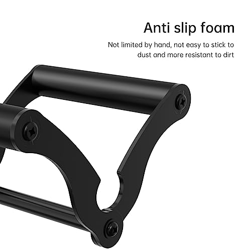 AimiDream V Bar Landmine Handle Attachment for Barbell Bar, Solid Multi-Grip Landmine Handle Attachment with Non-Slip Rubber Handle, Fits Olympic Bars Strength Training Bars - color: Black