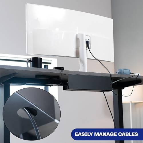 VIVO Under Desk 17 inch Cable Management Tray, Power Strip Holder, Cord Organizer, Wire Tamer for Office and Home, Black, DESK-AC06-1C | Low Profile Power Strip Holder, Cord Organizer, Wire Tamer Steel Cable Rack for Office and Home, Holds 11 lbs - color: