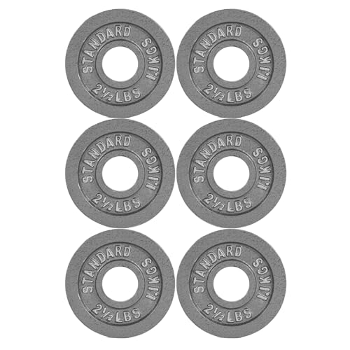 CAP Barbell 2-Inch Olympic Weight Plate | Multiple Options - size: 2.5 lb - Set of 6, style: Classic - Grey