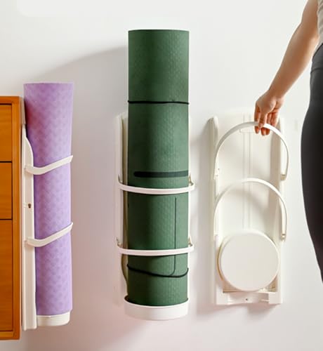 Yoga Mat Holder/Storage Rack for Home/Gym Studio Hanging Foam Roller(Large) | Foldable,Removable