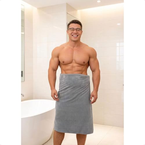 2 Pack Bath Towel Set, Lightweight Waffle Bath Towel Set, Microfiber Super Soft Highly Absorbent, Sturdy Quick Drying Towels for Bathroom, Gym, Sports, Yoga (2 Piece 27" x 55", Light Grey) - color: Lightgrey, size: 27 x 55 Inch