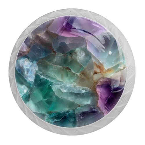 4 Pack White Cabinet Knobs Round Drawer Pulls, Agate Marble Drawer Handles, Kitchen Hardware for Dresser Drawers Closets Cupboard Bathroom Bedroom Home Decor - color: Agate Marble