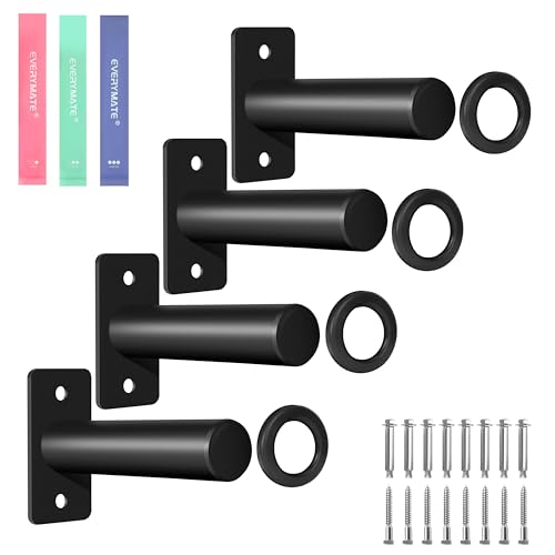 EVERYMATE Weight Plate Rack, Wall Mount Weight Plate Holder for Bumper Plates, Max Weight Capacity 330 lb, Home Gym Organizer - size: 2-inch-4Pack