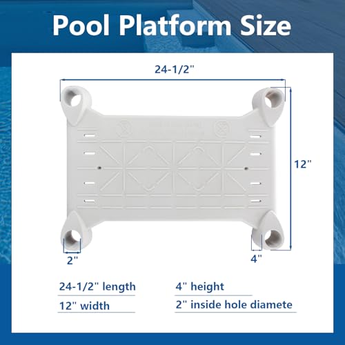 IWIWE Platform Replacement for Above Ground BiltMor Swimming Pool Step (Gery)