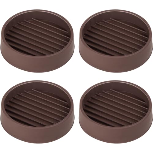 Non Slip Furniture Pads, 2"x2" Round Rubber Furniture Caster Cups Anti-Sliding Bed Stopper, Anti Grippers Floor Protectors for Furniture Bed, Couch, Chair Leg (Brown, 4 Pack) - size: 2" x 2" (Set of 4)-Round