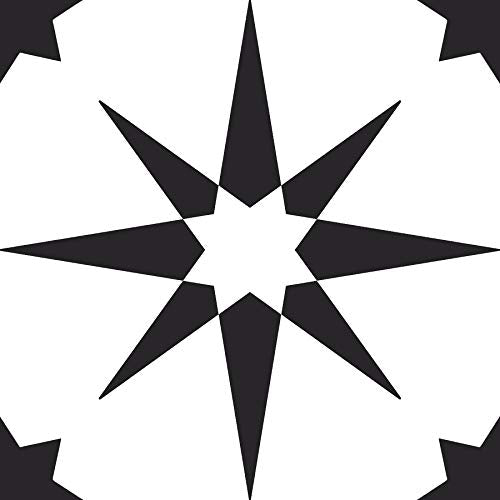 FloorPops FP2948 Altair Peel & Stick Floor Tiles, Black