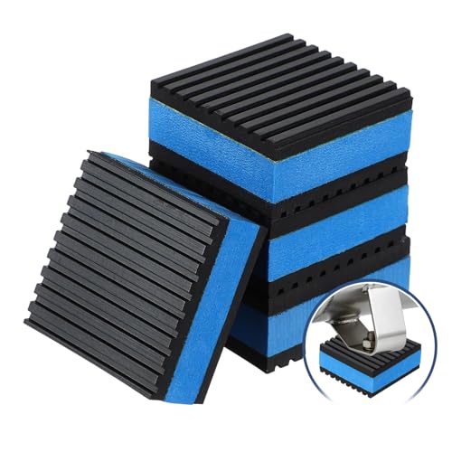 HARFINGTON 4Pcs Rubber Anti-Vibration Pads 2" x 2" x 7/8" Heavy Duty EVA Vibration Isolation Mats for HVAC Washers Compressors Treadmills Air Conditioner - size: 2"