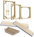 DIY Solid Wood Canvas Frame Kit with Stretch Bar - Customized Wooden Art Frames for Paintings - Easy-to-Build Canvas Stretching System - Wall Art & Oil Painting Accessories (8" x 8") - size: 8" x 8"