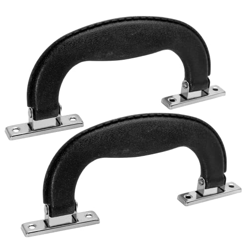 Piutouyar 14.4cm / 5.67 Inches Plastic Luggage Trunk Pull Handle, Antique Suitcase Side Holder for Briefcase, Luggage, Toolbox, Musical Box, Black(3Pcs) - color: Black, size: Black-3Pcs