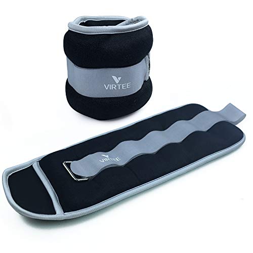 Ankle/Wrist Weights for Women, Men, Kids - Arm Leg Weights Set with Adjustable Strap - Running, Jogging, Gymnastic, Physical Therapy, Fitness - Choice of 1 lb 2 lbs 3 lbs 4 lbs 6 lbs 8 lbs 10 lbs - style: 10 lbs pair (5 lbs each), Gray