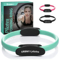 URBNFit Pilates Ring - 12" Magic Circle w/Dual Grip, Foam Pads for Inner Thigh Workout, Toning, Fitness & Pelvic Floor Exercise - Yoga Rings w/Bonus Exercise Guide - color: Teal