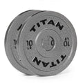 Titan Fitnes Cast Iron Olympic Plates, Classic Weight Plate Design, Hammer Finish - size: 10 LB Pair