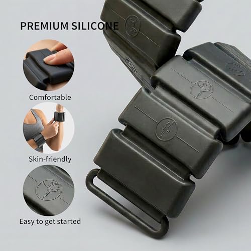 PROIRON Wrist & Ankle Weights Set of 2 (1 lb/2 lb Each) Adjustable Wrist Weights for Women Men,Soft Silicone arm & Leg weights for Walking,Pilates,Yoga,Workout,Strength Training - color: black, size: 1LB*2