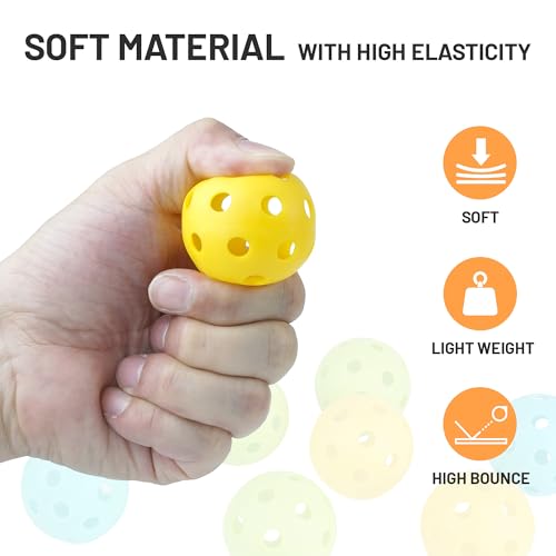 Westant 42MM Mini Pickleball Balls, 9-Pack Silent Pickle Ball for Indoor and Outdoor Use, Practice Tool for Training and Warm-Ups, Ideal Pickleball Gift for Women and All Lovers