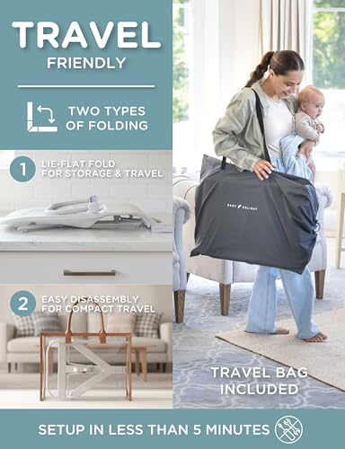 Baby Delight Alpine Deluxe Portable Bouncer | Infant | 0 – 6 Months | Driftwood Grey - color: Driftwood Grey