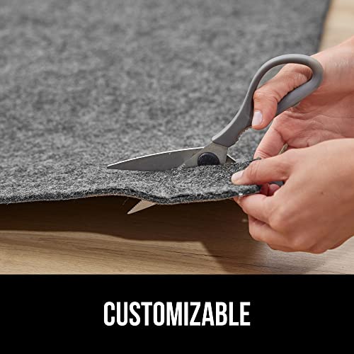 GORILLA GRIP Felt with Rubber Stay in Place Slip Resistant Rug Pad, 1/4 inch Thick, 3x5 FT Protective Padding Under Area Rugs, Cushioned Gripper Pads, Carpet Runners, Hardwood Floors Protection - size: 3' x 5' (Rectangular), style: 1/4" Thickness