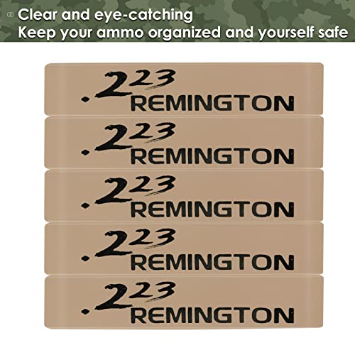 Aolamegs 5/10 Pack Magazine Bands - 5.56 Nato, 300 Blackout, 300 Subsonic, .223 Remington, .308 Winchester, 7.62x39 Magazine Marking Band, Durable Silicone Ammo Caliber Bands for Magazine Identification (2 Colors) - color: 223rem-khakiblack(5pcs)
