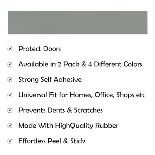 Rubber Bond Kick Plates (2 Pack) 6" x 33" - Effortless Peel & Stick - Prevents Dents & Scratches - Self-Adhesive & Universal Fit (Grey) - color: Gray, size: Kick Plate - 2 Pack - 6"x34"