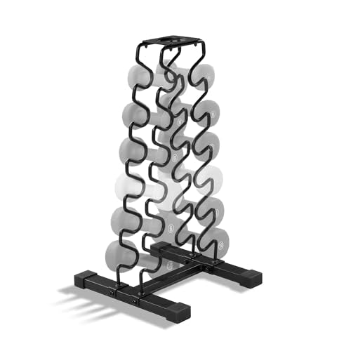 Marcy Strength Training Dumbbell Rack, Wire Frame Minimalist Dumbbell Storage - color: Black - 6 Tier