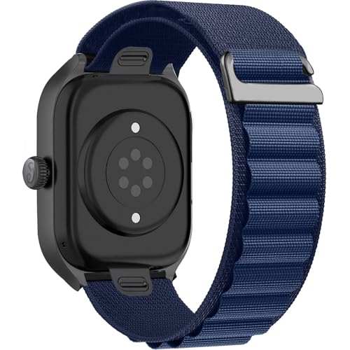 Alpine Loop Nylon Band - Compatible with Apple Watch Ultra 2/Ultra Bands 49mm 45mm 44mm for Men Women, Adjustable with Metal C Hook Strap for iWatch Ultra 2 iWatch Ultra Series 10 46mm SE/9/8/7/6/5 - color: Alpine/Midnight blue Black