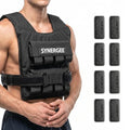 Synergee Weighted Vest – 20 30 40 lb Adjustable Options - color: 20LB