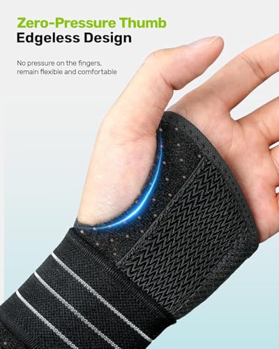 Rakiie 2 Pack Carpal Tunnel Wrist Braces, Adjustable Wrist Support Splint for Night Sleep & Daytime Working, Hand Braces Pain Relief for Arthritis, Typing, Pregnancy, Men Women (Gray, M) - color: Gray, size: M