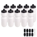 10 Pack 27 oz Sports Water Bottles Sports | Fitness Squeeze Water Bottles BPA Free come with 16 pcs Chalk Labels, 1 Pen(Dishwisher Safe) - size: 27oz 10pack(White)