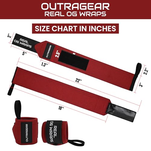 18" OG-Grade Wrist Wraps for Weightlifting – Heavy Duty Wrist Support with Thumb Loop & Lockdown Strap – Wrist Straps for Powerlifting, Bench Press & Gym Training - style: Viva Her