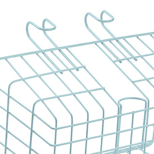 Retrospec Apollo-Lite Lift-Off Bike Basket - Detachable Steel Handlebar Basket with Carrying Handle for Commuting, Shopping & Beach Trips - 14.5in x 9.5in Weather-Resistant Biking Gear - color: Cool Mint