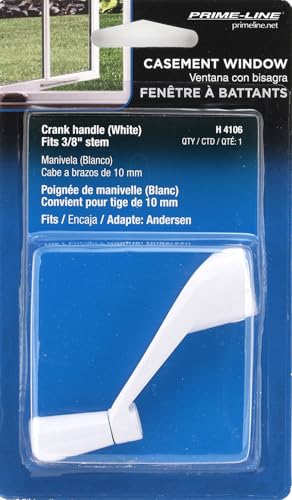 Prime-Line H 4106 Spline Socket Crank Handle, White | Smooth 360-Degree Operation, Single Pack - color: White, size: 1 Count (Pack of 1)