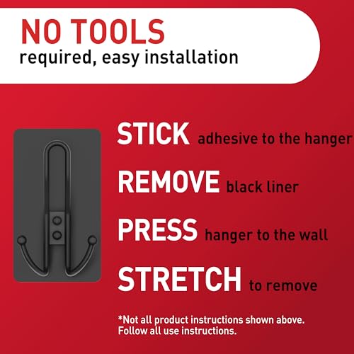Command X-Large Matte Black Triple Hook, 1 Hook, 3 Strips, Damage-Free Hanging with Adhesive Strips, No Tools Wall Hook for Hanging Decorations in Living Spaces - style: 1-Pack