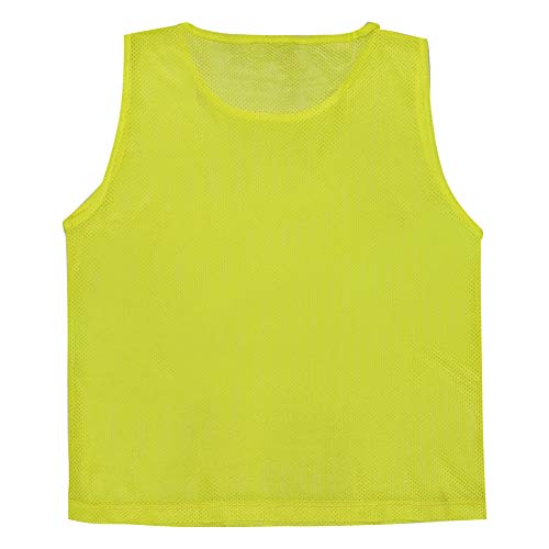 Athllete LITEMESH Pinnies (Set of 12/24 Practice Vests) Youth Pinnies, Pennies for Sports Youth, and Scrimmage Vests - color: 12-neon Yellow + 12 Orange, size: Teen/Adult
