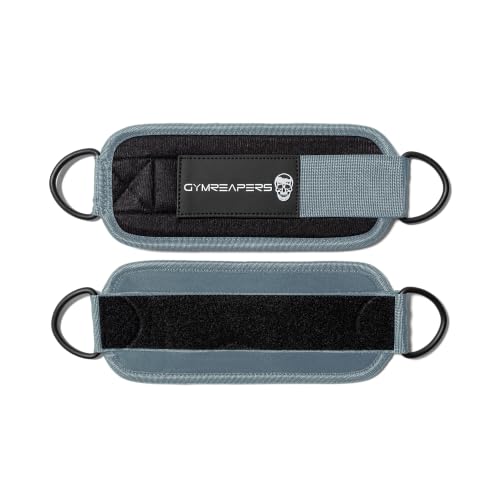 Gymreapers Ankle Straps For Cable Machine Kickbacks, Glute Workouts, Lower Body Exercises - Adjustable Leg Straps with Neoprene Padding - color: Blue, size: Pair