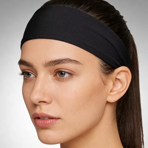 10 Pack Mens Running Headband, Sports Headbands for Men, Sweatband Headbands for Running,Cycling,Football,Yoga, Fitness Workout Stretchy Unisex Hairband