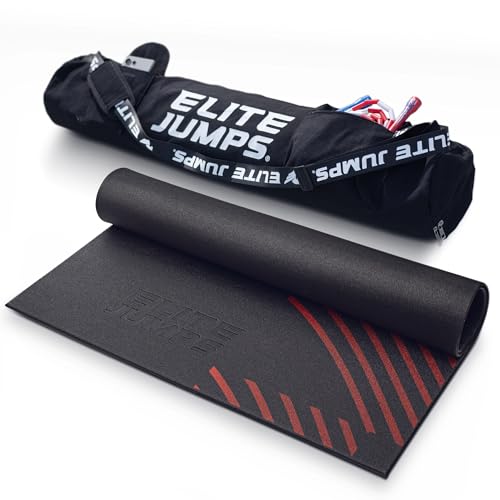 Elite Jumps Jump Rope Mat, Non-Slip Fitness Mat | Large-format mat for home workouts. Non-slip base. Suitable for all floor surfaces. - size: Mat with Bag