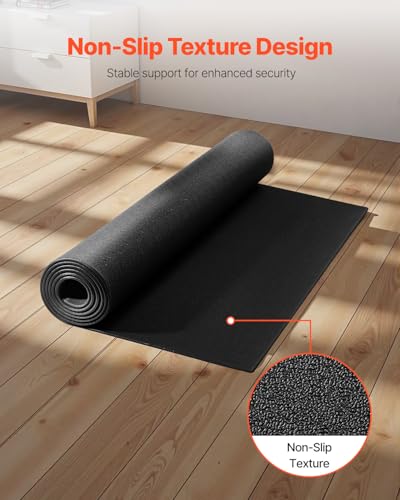 VEVOR Treadmill Mat for Carpet Floor, Exercise Equipment Mat for Treadmills, Stationary & Recumbent Bikes, High Density PVC Floor Protector Gym Mats, Waterproof and Non-Slip for Home Gym - size: 36"x 72"x 0.24"