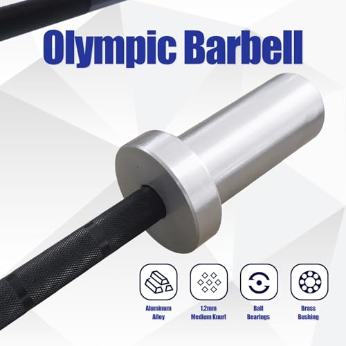 Kids Barbell 5LB Mini Barbell Bar 4ft for Beginner Women & Kids Weighted Bar, Compatible with 2-Inch Weight Plates, for Strength Training Gym Weight Lifting - color: Black&Silver
